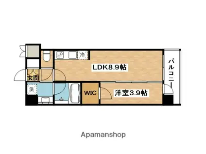 スプランディッドライズ新大阪ノース(1LDK/11階)の間取り写真