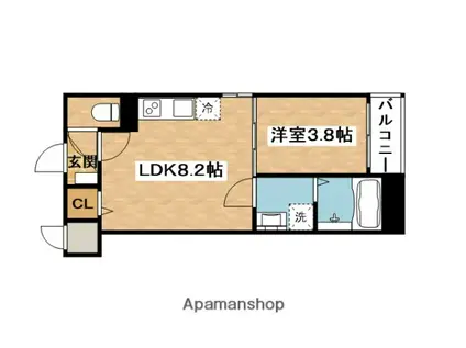 MAXIV CITY大阪吹田(1LDK/1階)の間取り写真