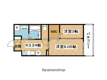 WORVE吹田江坂(1LDK/3階)の間取り写真