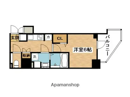 ファーストフィオーレ吹田レガーメ(1K/4階)の間取り写真