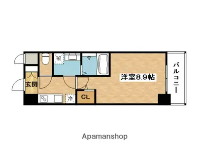 ファーストフィオーレ北大阪リアン(1K/10階)の間取り写真