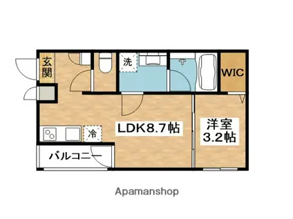 MOVE吹田サウス(1LDK/2階)の間取り写真
