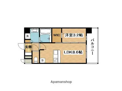プレサンス東淀川駅前プローシェ(1LDK/2階)の間取り写真