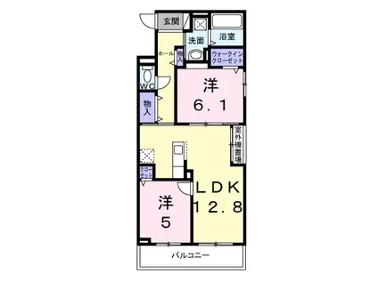 ブリーヴィアコート(2LDK/3階)の間取り写真