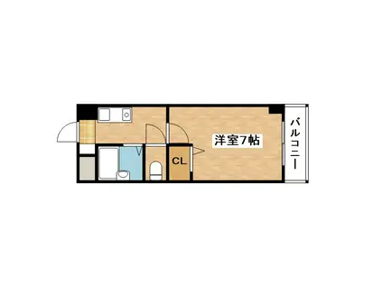 ノルデンハイム豊里(1K/2階)の間取り写真