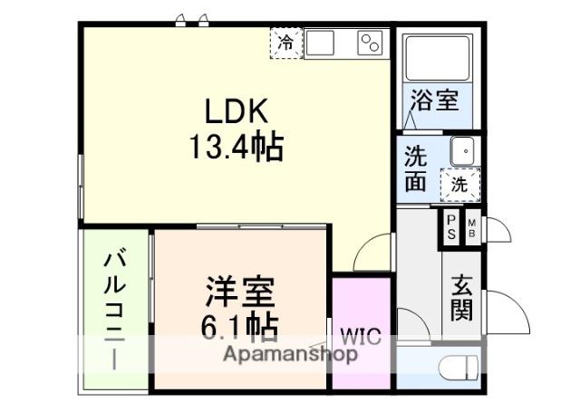 フジパレス戸伏町Ⅱ(1LDK/2階)の間取り写真