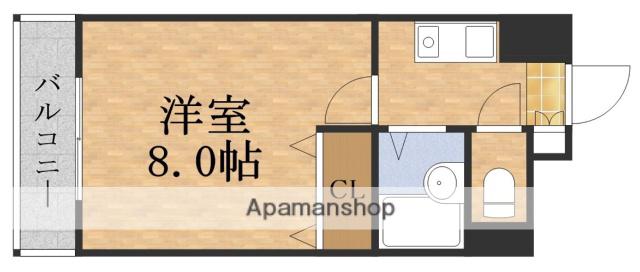カンタコート(1K/6階)の間取り写真