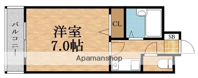 MPLAZA城東(1K/7階)の間取り写真