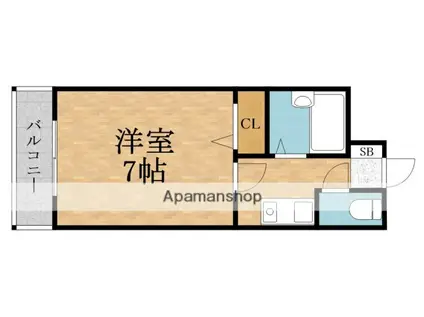 Mプラザ城東(1K/8階)の間取り写真