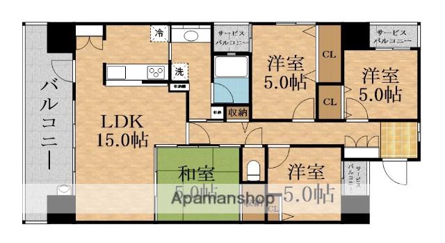 RESIDIA都島Ⅱ(4LDK/14階)の間取り写真
