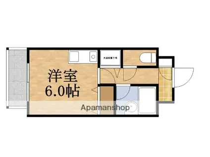 ウエスト ポイント(ワンルーム/10階)の間取り写真