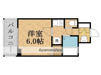 キャッスルプラザ壱番館(1K/2階)の間取り写真