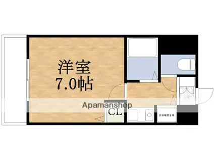 リーガル都島(1K/6階)の間取り写真