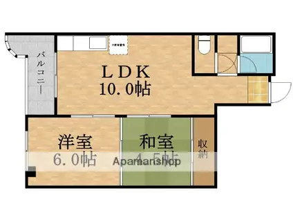 メゾン関目(2LDK/2階)の間取り写真