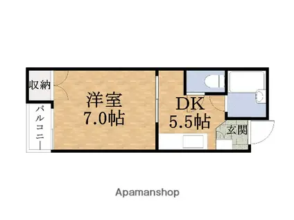 ルネッサンス都島(1DK/4階)の間取り写真