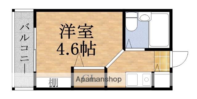 ARTEHEIM城北2号棟(ワンルーム/3階)の間取り写真