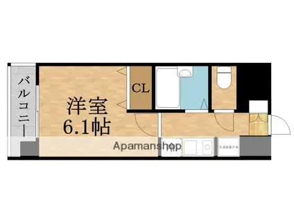 エスリード 京橋ステーションプラザ(1K/2階)の間取り写真