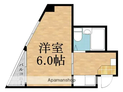 クリスタルコート26(1K/1階)の間取り写真