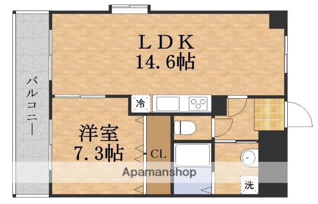 DOLCE VITA都島(1LDK/6階)の間取り写真