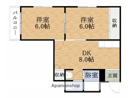 コンコード千林大宮(2DK/3階)の間取り写真