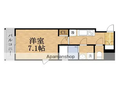 エスティメゾン京橋(1K/9階)の間取り写真