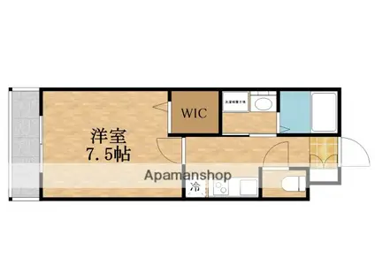 モンテリブロあさひ(1K/1階)の間取り写真