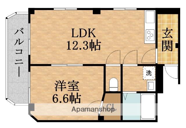 ドイ マンション(1LDK/3階)の間取り写真