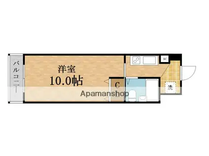 ドムス高倉(1K/3階)の間取り写真