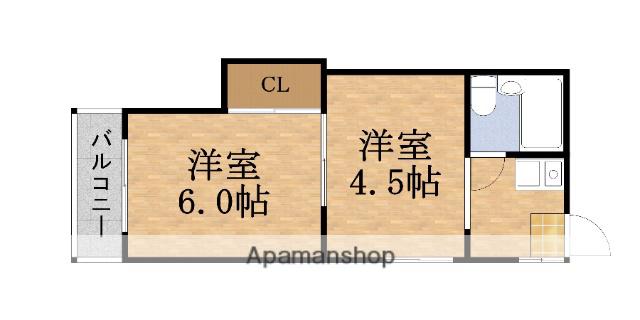 リリアン(2K/4階)の間取り写真