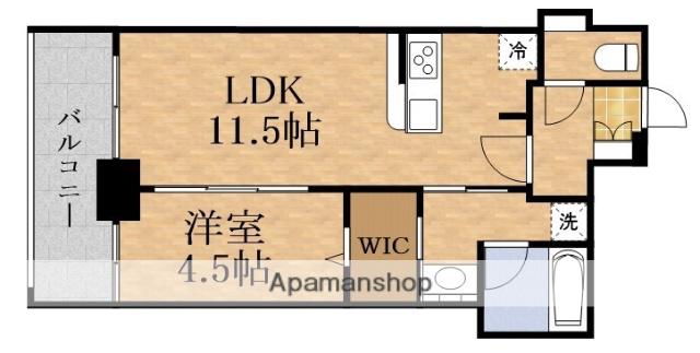 ラカーサ京橋(1LDK/10階)の間取り写真