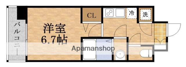 RESIUR-Hザ・パークフロント(1K/10階)の間取り写真