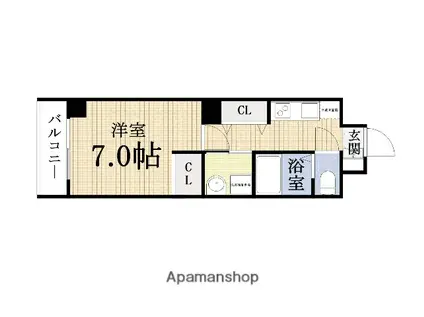 サンヴィラ千林(1K/5階)の間取り写真