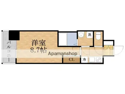 レオンコンフォート桜ノ宮(1K/7階)の間取り写真