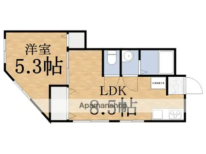 三進ビル(1LDK/3階)の間取り写真