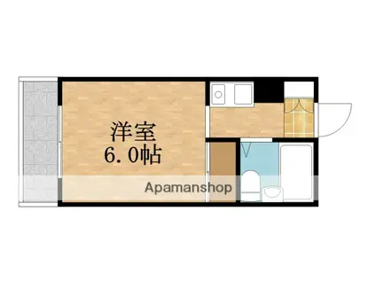 ハイツしらゆり(1K/4階)の間取り写真