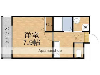 LASPERANZAKYOBASHI(1K/8階)の間取り写真