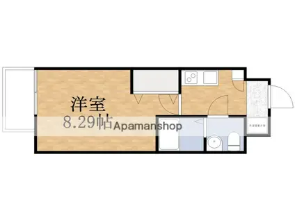 サンヴィラ都島北通(1K/8階)の間取り写真