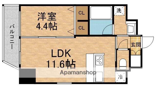 PREGIO都島本通(1LDK/11階)の間取り写真