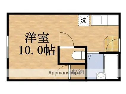 さくらビル(ワンルーム/3階)の間取り写真