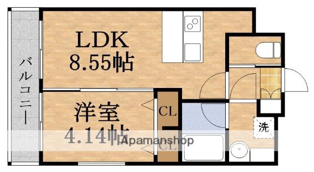 PREGIO城北(1LDK/15階)の間取り写真