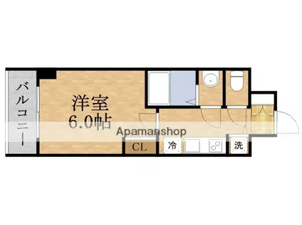 エスリード京橋ウエスト(1K/9階)の間取り写真