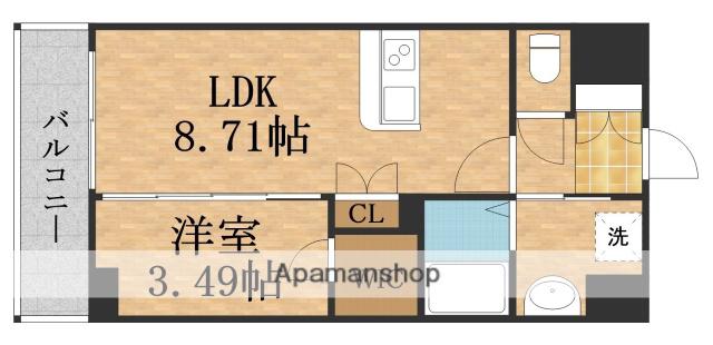 SAMTY京橋CLEAR(1LDK/8階)の間取り写真