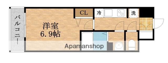 PRESSANCE大阪都島ELENARD(1K/9階)の間取り写真