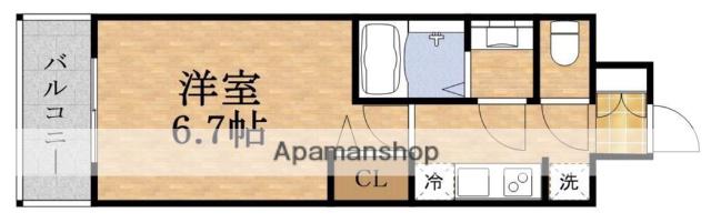 SWANS CITY大阪城コスタ(1K/7階)の間取り写真