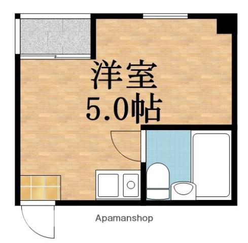レナトゥスキョウバシ(ワンルーム/4階)の間取り写真