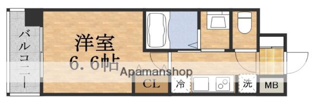ADVANCE大阪城東ブロード(1K/1階)の間取り写真