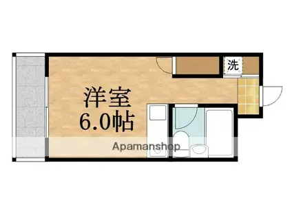 プレステージュ高殿(ワンルーム/3階)の間取り写真