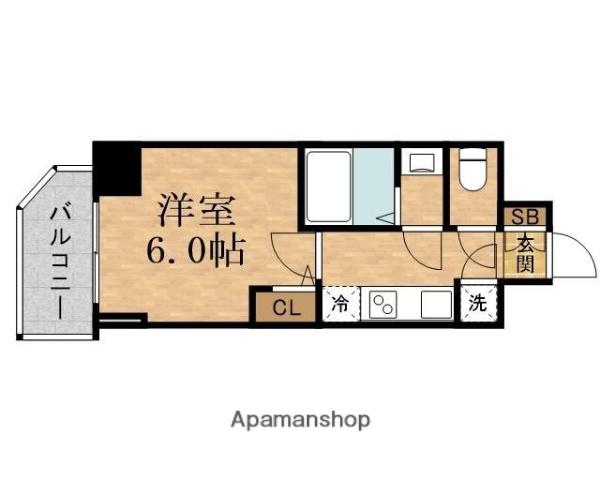 エスレジデンス都島LUX(1K/3階)の間取り写真