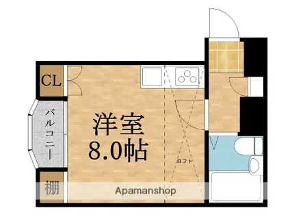 コスモレジデンス蒲生(ワンルーム/5階)の間取り写真