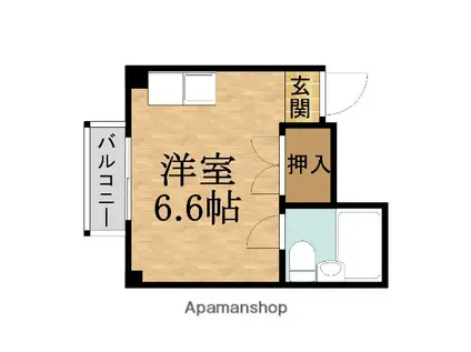 旭ヒカルビル(ワンルーム/3階)の間取り写真